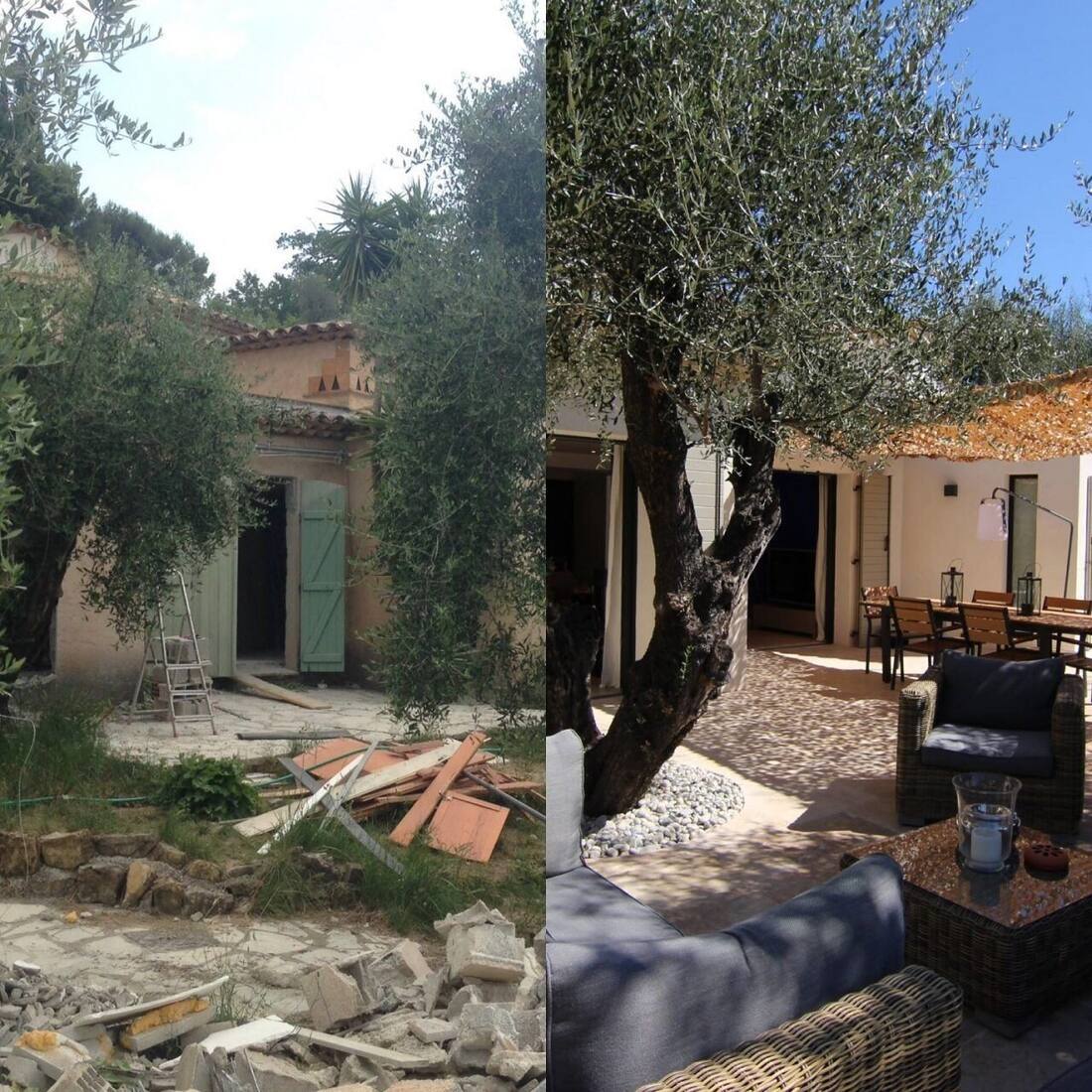 Rénovation dans les Oliviers, Châteauneuf-Grasse